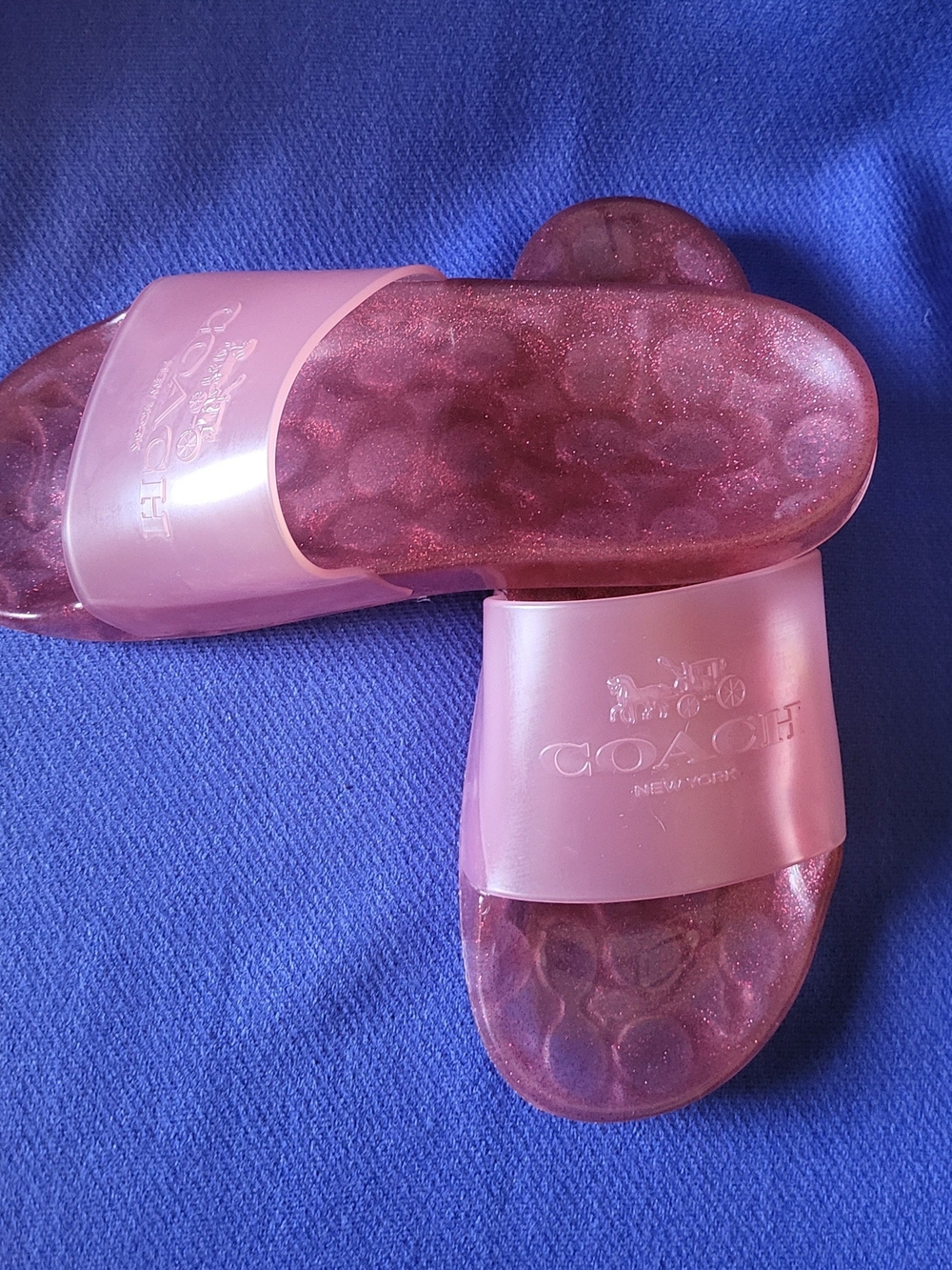 Coach Pink Slide Sandals - Women's Slip-On Slides - Picture 4 of 8